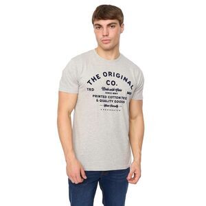 Crosshatch Mens Shoptown T-Shirt / Grey Marl